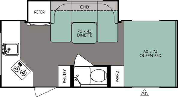 2015 Forest River R Pod 179 Floor plan